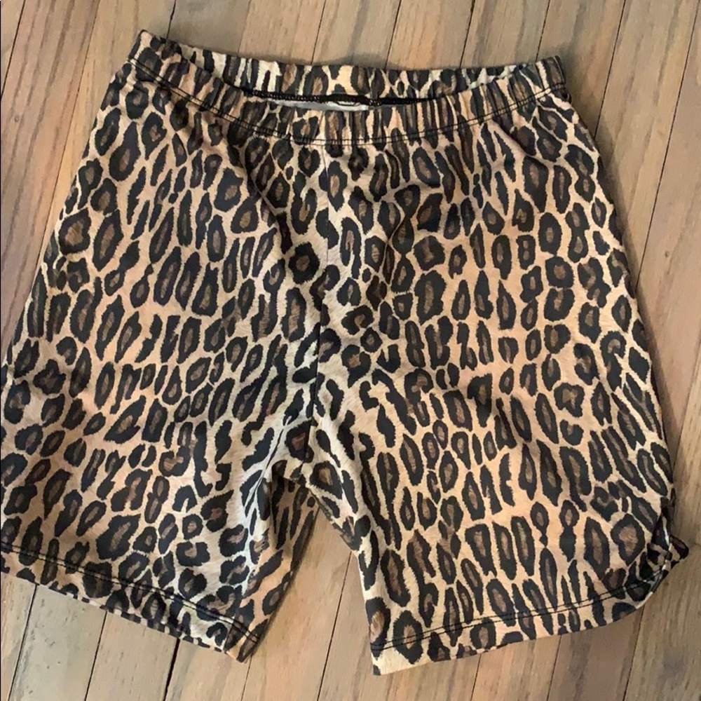 Cheetah print compression shorts